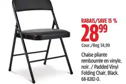 Canadian Tire Padded Vinyl Folding Chair offer