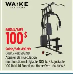 Canadian Tire WA:KE Adjustable 100-lb Multi-Functional Home Gym offer