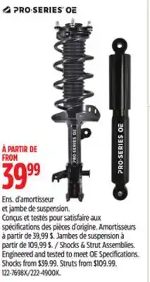 Canadian Tire SHOCKS & STRUT ASSEMBLIES ENGINEERED AND TESTED TO MEET OE SPECIFICATIONS offer