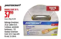 Canadian Tire Mastercraft 25´ Outdoor Extension Cord offer