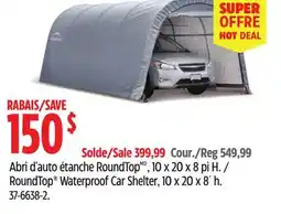Canadian Tire ShelterLogic RoundTop Waterproof Car Shelter offer
