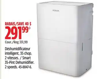 Canadian Tire NOMA Smart 35-Pint Dehumidifier offer