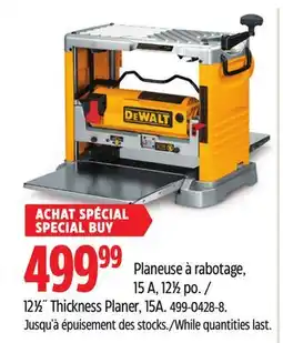Canadian Tire DEWALT 121β2Λ Thickness Planer offer