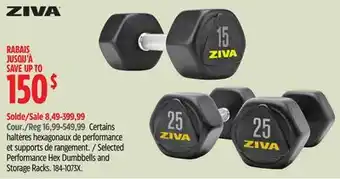 Canadian Tire Selected Performance Hex Dumbbells and Storage Racks offer