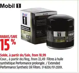 Canadian Tire Mobil 1 Extended Performance Synthetic Oil Filters offer