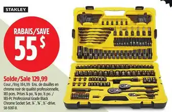 Canadian Tire 183-Pc Professional Grade Black Chrome Socket Set. 1⁄4˝, 3⁄8˝, 1⁄2˝-drive offer