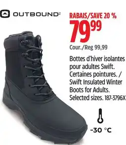 Canadian Tire Swift Insulated Winter Boots for Adults offer