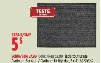Canadian Tire Platinum Utility Mat, X offer