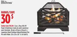 Canadian Tire For Living Lawrence Steel Outdoor Wood-Burning Fire Pit with Poker offer