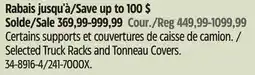 Canadian Tire Erickson Selected Truck Racks and Tonneau Covers offer