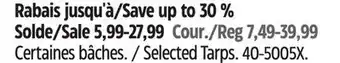 Canadian Tire Certified Selected Tarps offer