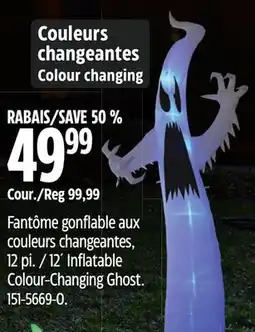 Canadian Tire 12´ Inflatable Colour-Changing Ghost offer