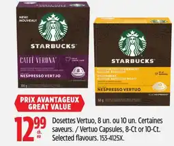 Canadian Tire STARBUCKS Vertuo Capsules offer