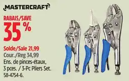 Canadian Tire Mastercraft 3-Pc Pliers Set offer