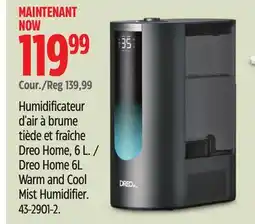 Canadian Tire Dreo Home 6L Warm and Cool Mist Humidifier offer