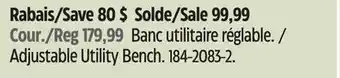 Canadian Tire WA:KE Athletic Adjustable Utility Bench offer