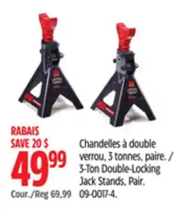 Canadian Tire MotoMaster 3-Ton Double-Locking Jack Stands, Pair offer