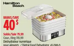Canadian Tire Hamilton Beach Digital Food Dehydrator offer