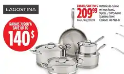 Canadian Tire Lagostina 9-Pc Avanti Stainless-Steel Cookset offer