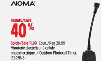 Canadian Tire Noma Outdoor Photocell Timer offer