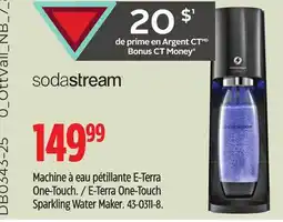 Canadian Tire SodaStream E-Terra One-Touch Sparkling Water Maker offer