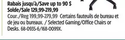 Canadian Tire For Living Selected Gaming/Office Chairs or Desks offer