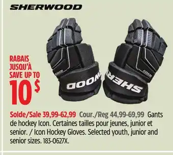 Canadian Tire Sherwood Icon Hockey Gloves offer