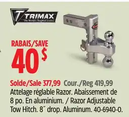 Canadian Tire Trimax Razor Adjustable Tow Hitch offer
