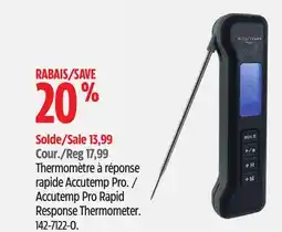 Canadian Tire Accutemp Pro Rapid Response Thermometer offer
