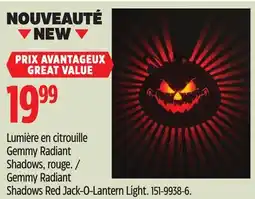 Canadian Tire Gemmy Radiant Shadows Red Jack-O-Lantern Light offer