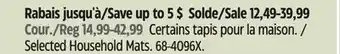 Canadian Tire For Living Selected Household Mats offer