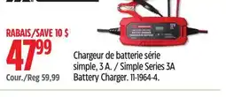 Canadian Tire Motomaster Simple Series 3A Battery Charger offer