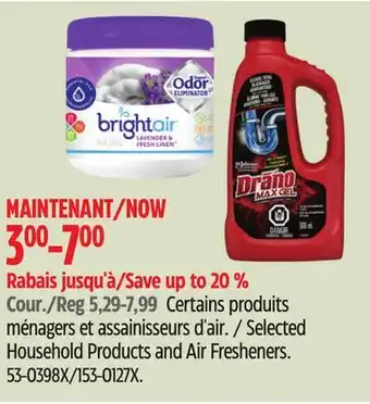 Canadian Tire Drano Selected Household Products and Air Fresheners offer