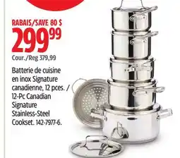 Canadian Tire 12-Pc Canadian Signature Stainless-Steel Cookset offer