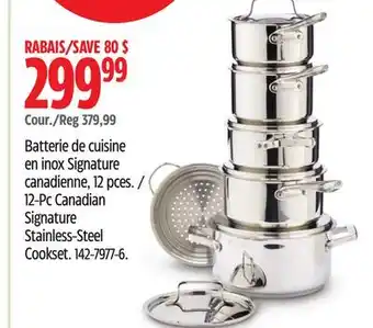 Canadian Tire 12-Pc Canadian Signature Stainless-Steel Cookset offer