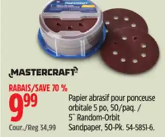 Canadian Tire 5˝ Random-Orbit Sandpaper, 50-Pk offer