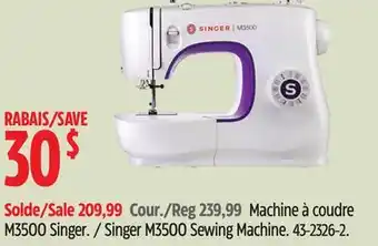 Canadian Tire Singer M3500 Sewing Machine offer