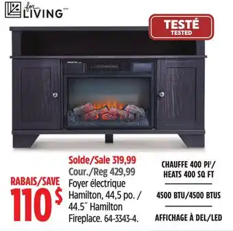 Canadian Tire 44.5˝ Hamilton Fireplace offer