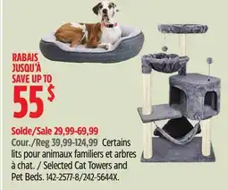 Canadian Tire Petco Selected Cat Towers and Pet Beds offer