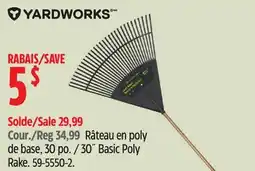 Canadian Tire 30˝ Basic Poly Rake offer