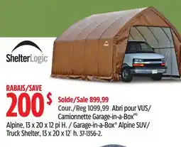 Canadian Tire Shelterlogic Garage-in-a-Box Alpine SUV/ Truck Shelter offer