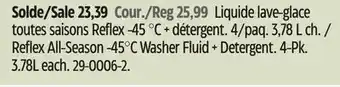 Canadian Tire Reflex All-Season -45°C Washer Fluid + Detergent offer