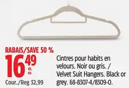 Canadian Tire Type A Velvet Suit Hangers offer