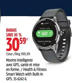 Canadian Tire HEALTH & FITNESS SMART WATCH WITH BUILT-IN GPS offer