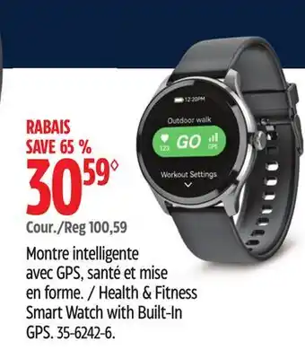 Canadian Tire HEALTH & FITNESS SMART WATCH WITH BUILT-IN GPS offer