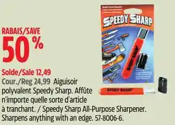 Canadian Tire Speedy Sharp All-Purpose Sharpener. Sharpens anything with an edge offer