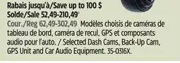 Canadian Tire Selected Dash Cams, Back-Up Cam, GPS Unit and Car Audio Equipment offer