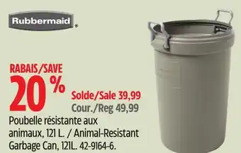 Canadian Tire Animal-Resistant Garbage Can offer