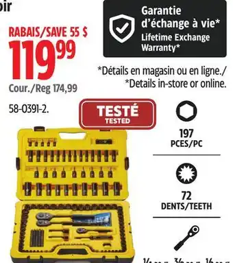 Canadian Tire 197 PC DENTS/TEETH ¼ PO/, ⅜ PO/, ½ PO offer