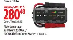 Canadian Tire NOCO 2000A Lithium Jump Starter offer